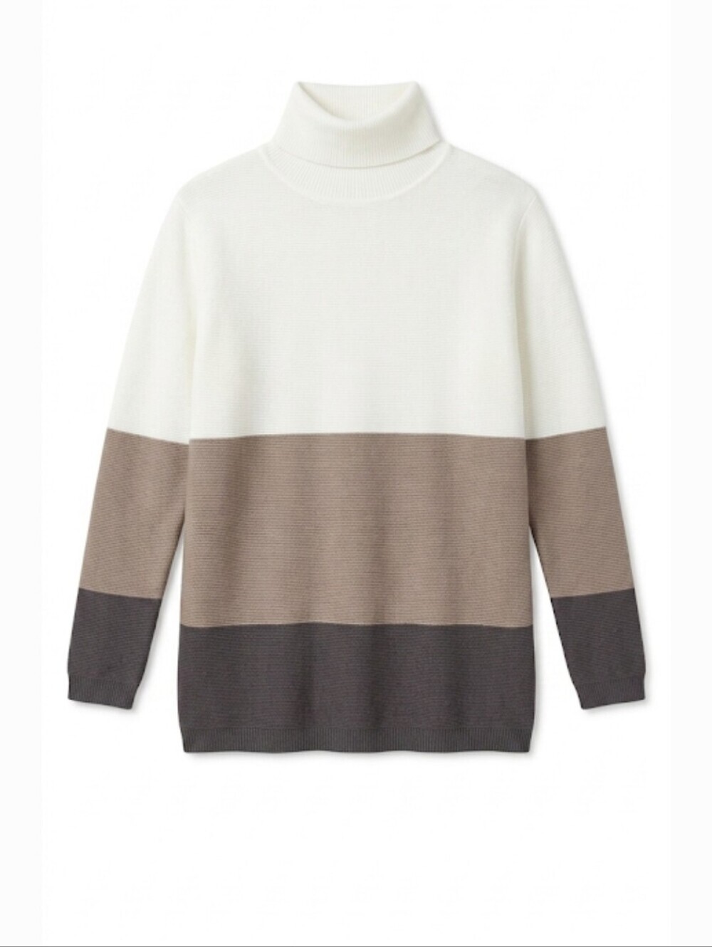 Cyrus women's oversized colorblock turtleneck pullover sweater size M